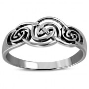 Plain Celtic Knot Silver Ring, rp637